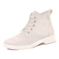 thumbnail image 3 of QSAWXQZ Women's Lace up Ankle Boots Round Toe Low Heel Rugged Boots 7.5, 3 of 8
