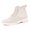 I-033 Beige, variant on I-033 Beige Vintage Lace Up Ankle Boots For Women Desert Boots Casual Round Toe Faux Leather Fall Footwear