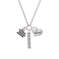 thumbnail image 2 of Delight Jewelry Silvertone Antiqued School Books with an Apple Always My Mother Bar Zoe Necklace, 2 of 4