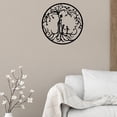 thumbnail image 2 of DOLITY Wall Decorations Mother with Kids Metal Hanging Silhouette Diameter 35cm, Simple Installation 2 Kids, 2 of 8