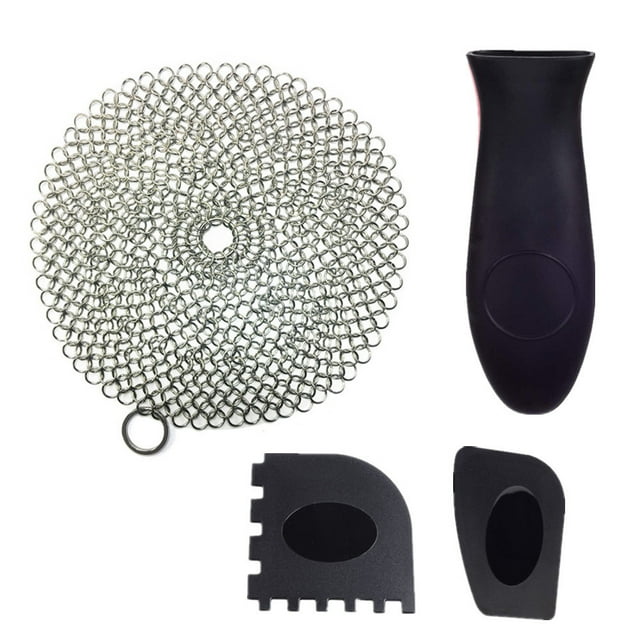Cepillo de acero inoxidable Sartén Malla Lavavajillas Cocina Herramientas de limpieza Dientes Escobilla de goma Juego de mango de olla Electrónica