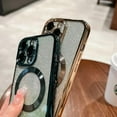 thumbnail image 5 of for iPhone 13 Pro Case Glitter Magnetic Compatible with MagSafe Full Camera Lens Protection Luxury Plating Cute Bling Clear Shockproof Slim Phone Case for Women Girls (Gold), 5 of 14
