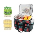 thumbnail image 2 of FORMRS Insulated Cooler Bag 24 Cans Capacity Soft Leakproof Lunch Box with Side Pockets, Red Christmas Leaves, 2 of 7