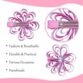 thumbnail image 3 of JoyBowie 6pcs 3in Ribbon Flower Hair Clips with Rhinestone Center Multi-Color, 3 of 10