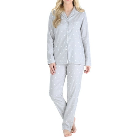 

PajamaMania Women and Women s Plus Long Sleeve Pajama 2-Piece Female Pant Set