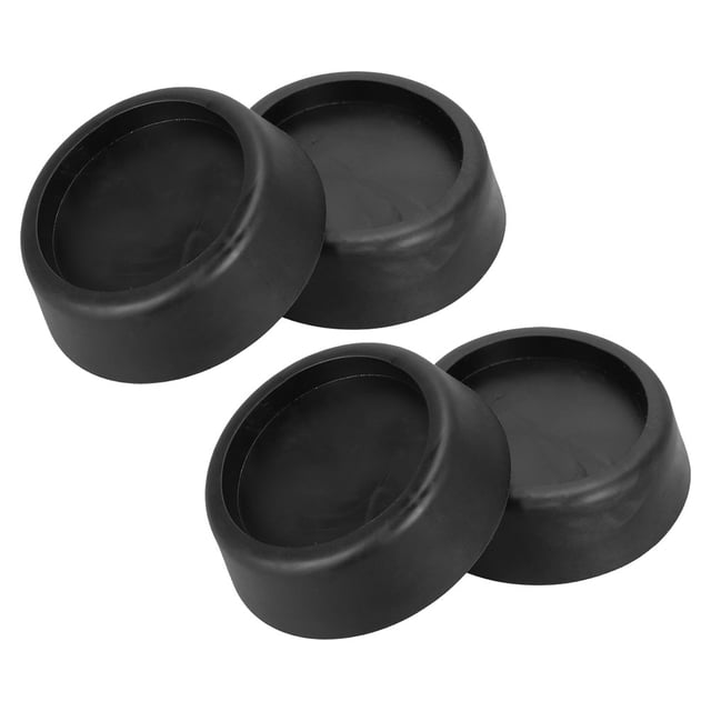 Raindrops 4Pcs Washer Antivibration Pads TPR Black Anti-skid Furniture Legs Protection