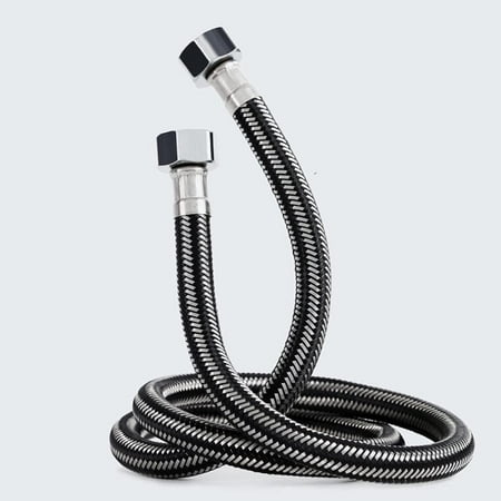 1 Pc,Stainless Steel Braided Hose Flexible Water Plumbing Pipe Bathroom ...