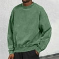 thumbnail image 2 of Fgnfyis Men's Casual Shoulder Drop Solid Color Soft Comfortable Hoodie Sweatshirt for Men Green XXL, 2 of 6
