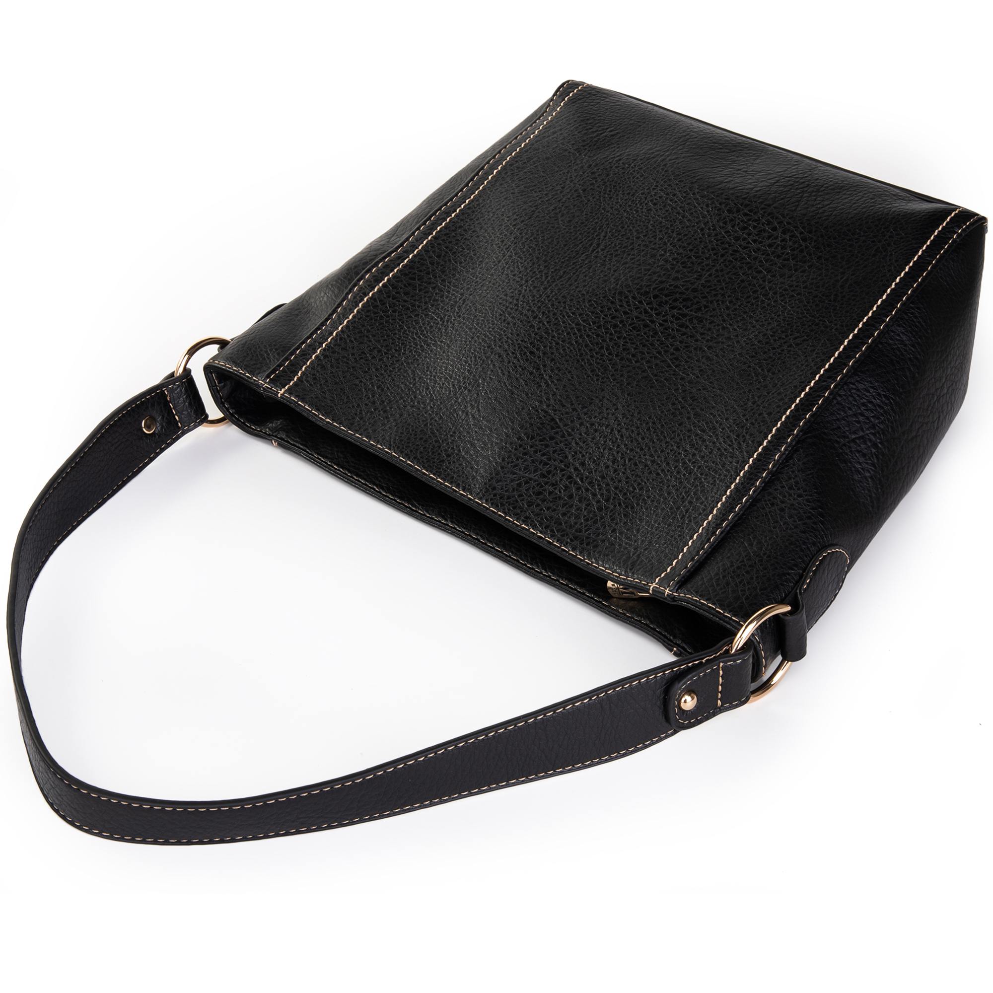 Montana West Hobo Bag, Black Vegan Leather photo 3