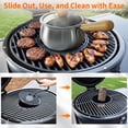 thumbnail image 4 of Flintex 22" Kamado Charcoal Grill & Smoker, Egg-Style Grill with Cast Iron Grates, Prep Table and Storage Cart for Outdoor BBQ, 4 of 9
