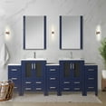 thumbnail image 4 of Volez 84 in W Navy Blue Double Vanity with Side Cabinets, Ceramic Top, and 22 in Mirrors, 4 of 5