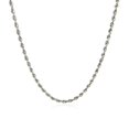 thumbnail image 2 of 2.25mm 14k White Gold Solid Diamond Cut Rope Chain 18 in, 2 of 4