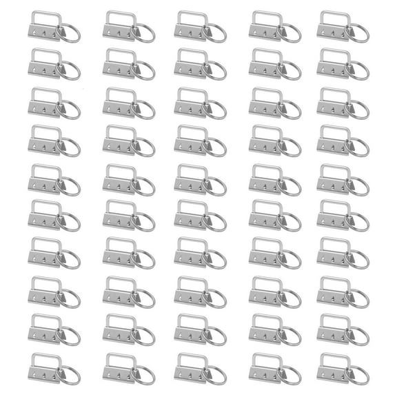 Necvior 50 Pieces/Set for Key Fob Hardware Set for Wristlet Keychain for Key Lanyard Sup