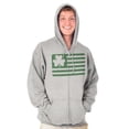thumbnail image 5 of St Patrick's Day Irish-American Pride Zip Up Hoodie Men's Women's Brisco Brands L, 5 of 6