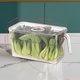 thumbnail image 3 of Caja de almacenamiento y conservación de alimentos frescos para el refrigerador, cinta de sellado para conservación de alimentos con drenaje para el hogar, caja de almacenamiento con asa, 3 of 5