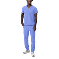 thumbnail image 1 of Adar Addition Go-Basic Scrub Set For Men - Classic V-Neck Scrub Top & Cargo Scrub Pants, 1 of 7
