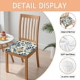 thumbnail image 2 of Blue and Beige Pioneer Flower Modern Art Seat Covers for Dining Room Chairs Set Of 4,Stretch Printed Washable Chair Seat Cover with Elastic Ties and Button,Removable Waterproof Couch Cushion Covers, 2 of 5