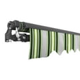 thumbnail image 6 of ALEKO 16' x 10' Motorized Retractable Black Frame Patio Awning, Multi Striped Green Color, 6 of 6