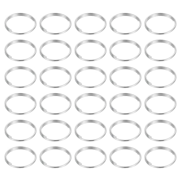 100Pcs 12mm Anillos de División de Doble Bucle, Conector de Anillo de Salto Redondo Pequeño, Plata