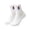 White, variant on Women's Halloween Embroidered Ankle Socks, Cotton Novelty Pumpkin Bat Ghost Cartoon Socks for Ladies, Cute Crazy Print Fall Winter Spring Casual Ankle Socks, Free Size Fits Up to Men's 10 White