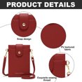 thumbnail image 3 of PU women's mobile phone messenger bag, mobile phone shoulder bag with wallet and handbag, 3 of 5