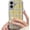 Yellow, variant on REQO Compatible for iPhone 16 Pro Case Cute Color Lattice Plaid Grid with Gloss Epoxy Design for Girls Women Soft TPU+PC Plating Shockproof More Protective Girly for iPhone 16 Pro Case