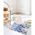 thumbnail image 4 of Blue Morocco Kitchen Dish Towels for Drying Dishes Set of 2, Vintage Graffiti Paint Art Boho Dappled Waffle Weave Microfiber Hand Tea Bathroom Towels Quick Dry & Absorbent Towel 12x12, 4 of 7