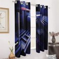 thumbnail image 2 of Geometric Lattice Blackout Curtains for Bedroom Curtains Insulated Room Darkening Window Drapes for Living Room, 2 of 7