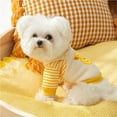 thumbnail image 4 of BAIANNAN Dog Clothes Cute Dog Hoodies Thin Autumn Winter Dog Coat with D-Ring Striped Print Puppy Sweatshirt Cat Jacket Pet Apparel, 4 of 7