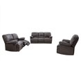 thumbnail image 1 of CorLiving Plush Reclining Bonded Leather Sofa Set, 1 of 9