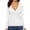 White, variant on Women's Wrap Ruched V Neck Slim Fit Long Sleeve Lined T Shirt Tunic Tops Tee Women Medium Shirts, Size S