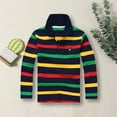 thumbnail image 2 of Boys Polo Shirt Kids Long Sleeve Shirts Collared Shirt Summer Casual Striped Holiday Shirts for KidBoys, 2 of 4