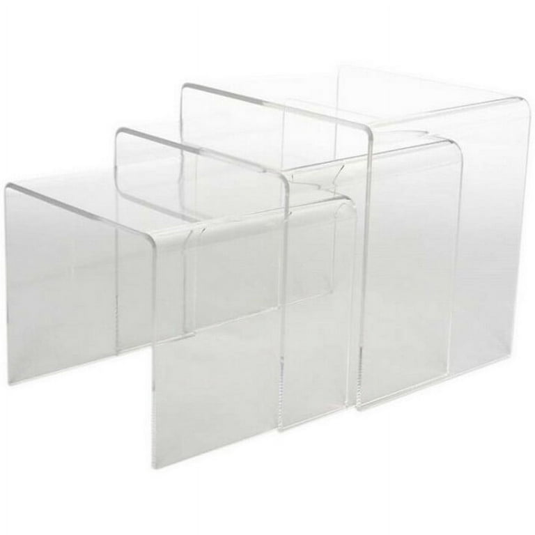 Baxton Studio Acrylic Nesting Table 3-Pc Table Set Display Stands Baxton Studio Acrylic Nesting Table 3-Pc Table Set Display Stands