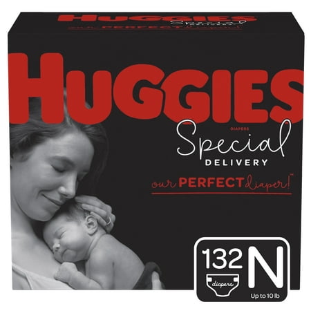Huggies Special Delivery Hypoallergenic Baby Diapers, Size Newborn, 132 Ct, One Month Supply