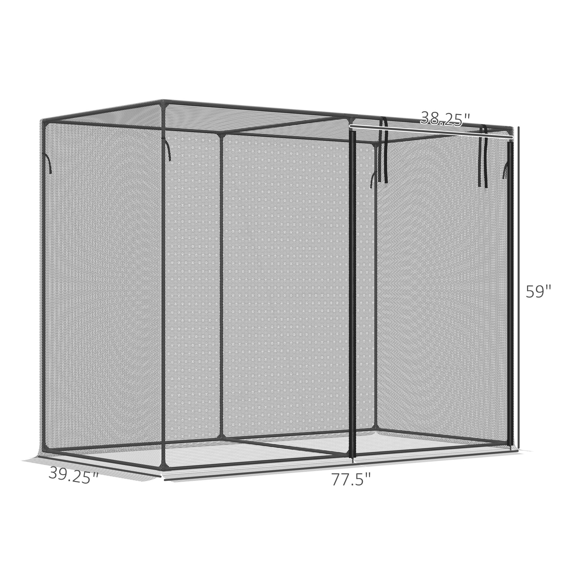 Outsunny 6 x 3ft Crop Cage Black