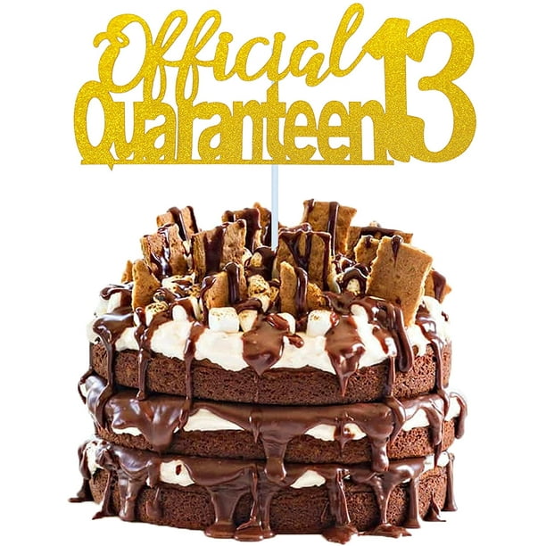 Office Teenager Cake Topper, Official 13 Quaranteen Cake Topper