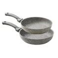 thumbnail image 1 of Juego de 2 Sartenes Antiadherentes Accademia Mugnano de Granito Gris 24 Y 26cm Cuore Di Pietra, 1 of 5