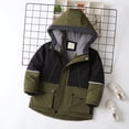 thumbnail image 2 of Boys Ski Jacket Size 5 Children Boys Girls Long Sleeve Winter Warm Outwear Patchwork Color Jacket Coat Outdoor Z0I-Green, 4-5 Years, 2 of 9