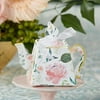 Kate Aspen Brunch Floral Teapot (Set of 24) Favor Box, One Size, Multi