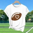 thumbnail image 7 of Blczomt Game Day Womens Short Sleeve Tops White Lightweight Summer Shirt Foot Ball Cute,XXXL, 7 of 7