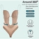 thumbnail image 3 of Faja sin espalda para mujer, moldeador de cuerpo con cuello en V profundo para vestido con espalda baja, color de piel M, 3 of 4