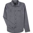thumbnail image 1 of RVCA Camisa con botones torcidos para hombre, azul, pequeña RVCA Botones al frente, 1 of 1