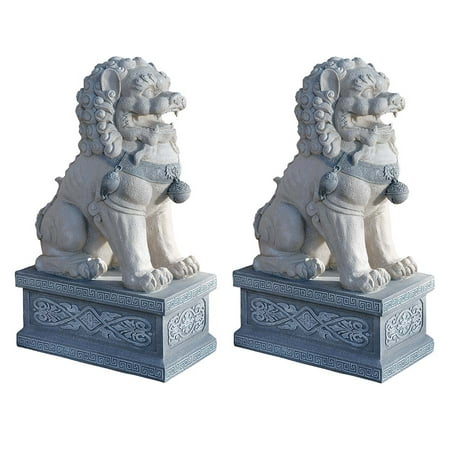 Giant Foo Dog of the Forbidden City Sculpture: Set of Two