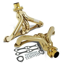 J2 Engineering J2-HD-GOLD-043 J2 For 23-49 Street Rod SBC Small Block Chevy Engines w/Angle Plug Heads Stainless Steel Exhaust Header Manifold