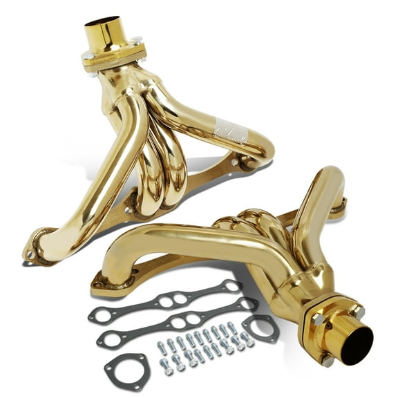 J2 Engineering J2-HD-GOLD-043 J2 For 23-49 Street Rod SBC Small Block Chevy Engines w/Angle Plug Heads Stainless Steel Exhaust Header Manifold
