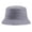 Grey, variant on Unisex Cotton Packable Bucket Hat Sun Hat Plain Colors for Men Women Summer Travel Fishing Hiking