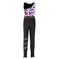thumbnail image 3 of Yruioon Kids Girls Leopard Printed Gymnastics Outfits Sleeveless Ballet Dancewear Leotard with Pink XXL, 3 of 7
