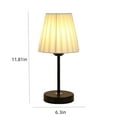 thumbnail image 3 of Minimalist Bedside Table Lamp with Fabric Shade, Soft Light Bedroom Lamp, Living Room, Children's Room, Dorm Room Lighting, 3 of 7