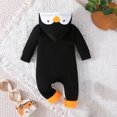 thumbnail image 4 of Gunia Toddler Boy Girl Outfits Long Sleeve Penguin Cartoon Prints Fall Hoodie Loose Jumpsuit Romper 9-12 Months, 4 of 7