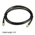 thumbnail image 4 of Uxcell 3ft RG58 50 Ohm Antenna Extension Cable SMA Male to SMA Male Coaxial Cable Metal Black 2pcs, 4 of 5
